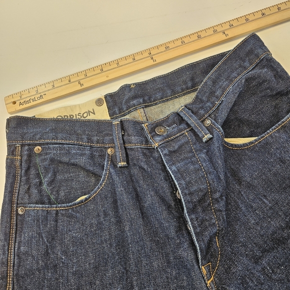 Morrison Jeans Men's 31x32 1969 Button-Fly Skinny Fit Dark Wash - Picture 7 of 11